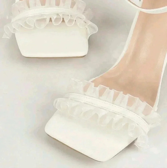 Women High Heels Sandals Open Toe Chunky Heels Party Simple Comfortable Shoes - Picture 4 of 8